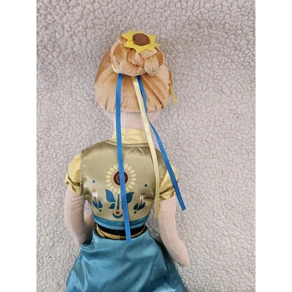 Disney's Princess Anna 29" Plush Stuffed Doll Frozen Fever Sunflower Dress - Picture 6 of 9